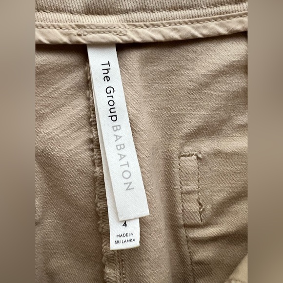 Aritzia The Group Babaton Khaki Cropped Pants Sz 4 - Picture 5 of 7